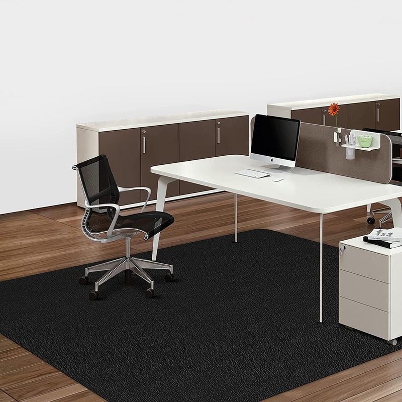 SALLOUS Chair Mat for Hard Floors, 60" x 75" Non-Slip Chair Mat for Hardwood Floor, Plastic Floor Mat for Gaming Chairs, Vinyl Hard Floor Protector Computer Desk Mat for Home Office (Black) - Image 1